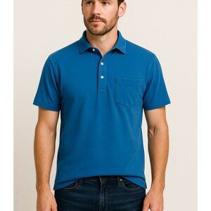 Peter Millar Mens Polo Golf Shirt Short Sleeve 100% Cotton Pocket Size. M